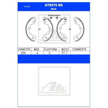 ATE Brake Shoe Set (ATE570BS)