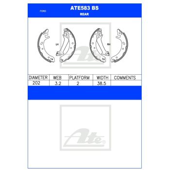 ATE Brake Shoe Set (ATE583BS)