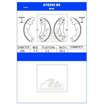 ATE Brake Shoe Set (ATE599BS)