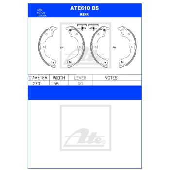 ATE Brake Shoe Set (ATE610BS)