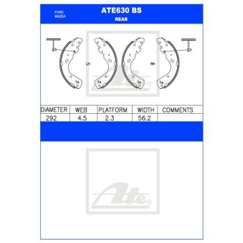 ATE Brake Shoe Set (ATE630BS)