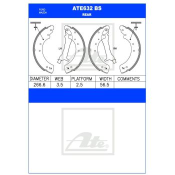 ATE Brake Shoe Set (ATE632BS)