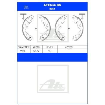 ATE Brake Shoe Set (ATE634BS)