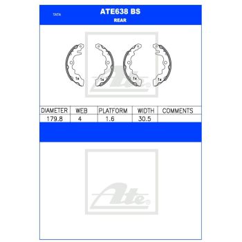 ATE Brake Shoe Set (ATE638BS)