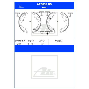 ATE Brake Shoe Set (ATE639BS)