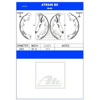 ATE Brake Shoe Set (ATE646BS)