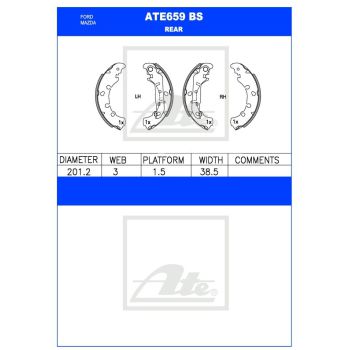 ATE Brake Shoe Set (ATE659BS)