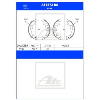 ATE Brake Shoe Set (ATE672BS)