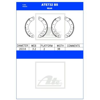 ATE Brake Shoe Set (ATE732BS)
