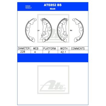 ATE Brake Shoe Set (ATE852BS)
