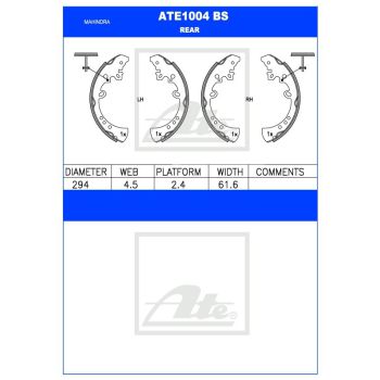 ATE Brake Shoe Set (ATE1004BS)