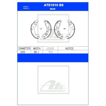 ATE Brake Shoe Set (ATE1010BS)