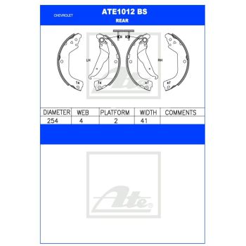 ATE Brake Shoe Set (ATE1012BS)