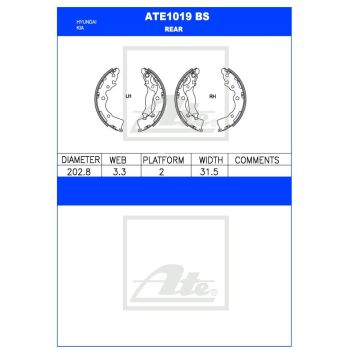 ATE Brake Shoe Set (ATE1019BS)