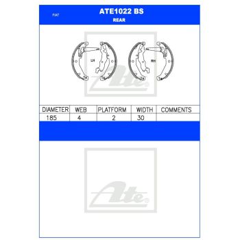 ATE Brake Shoe Set (ATE1022BS)