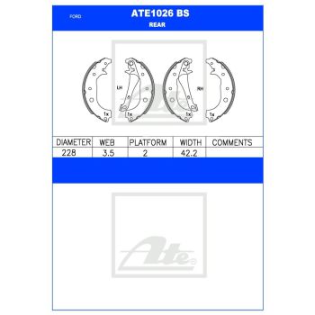 ATE Brake Shoe Set (ATE1026BS)