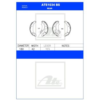 ATE Brake Shoe Set (ATE1034BS)