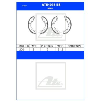 ATE Brake Shoe Set (ATE1036BS)