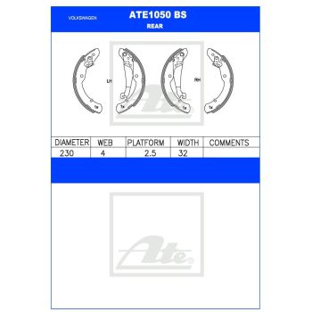 ATE Brake Shoe Set (ATE1050BS)
