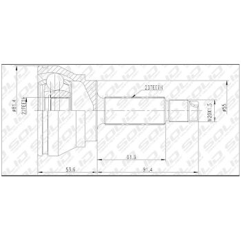 SOLID CV JOINT OUTER (CVFD1017)