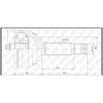SOLID CV JOINT OUTER (CVMI1001)
