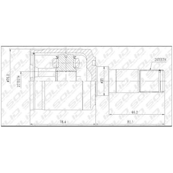 SOLID CV JOINT INNER (CVMZ5034)