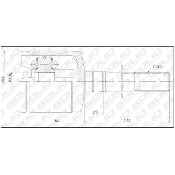 SOLID CV JOINT INNER (CVIZ5002)