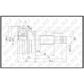 SOLID CV JOINT OUTER (CVTO1011)