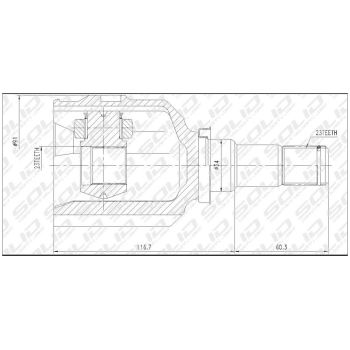 SOLID CV JOINT INNER (CVTO5009)