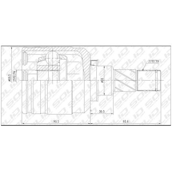 SOLID CV JOINT INNER (CVNI5005)