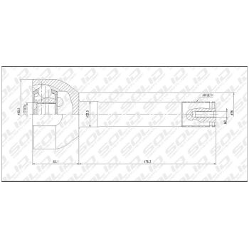 SOLID CV JOINT OUTER (CVTO1003)
