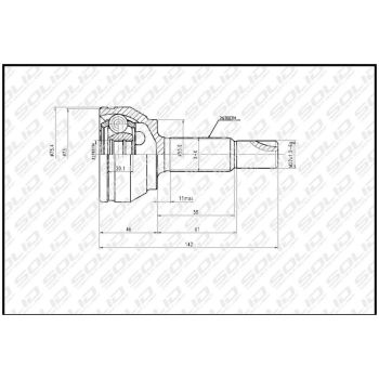 SOLID CV JOINT OUTER (CVTO1198)