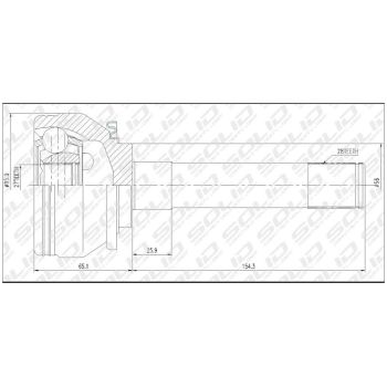 SOLID CV JOINT OUTER (CVMI1007)