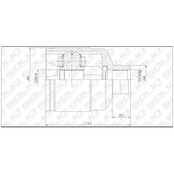 SOLID CV JOINT INNER (CVMZ5055)