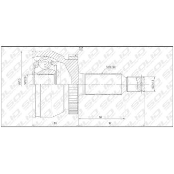 SOLID CV JOINT OUTER (CVHY136611)