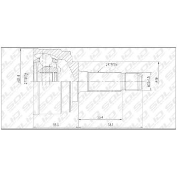 SOLID CV JOINT OUTER (CVHO1008)