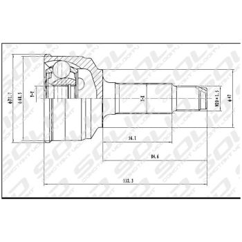 SOLID CV JOINT OUTER (CVDA1017)