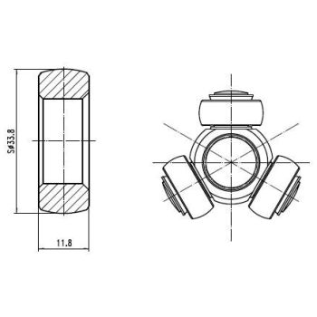 SOLID CV JOINT TRIPOD (CVTOY01TRI)