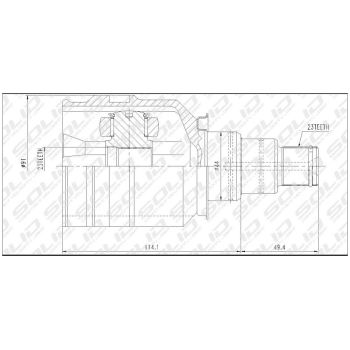 SOLID CV JOINT INNER (CVTO5036)