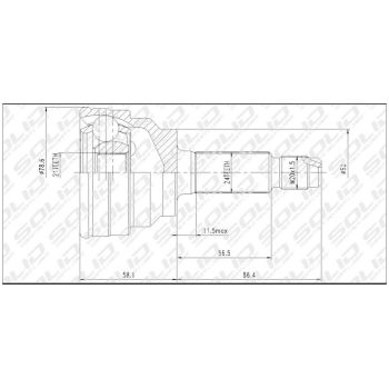 SOLID CV JOINT OUTER (CVMZ1030)
