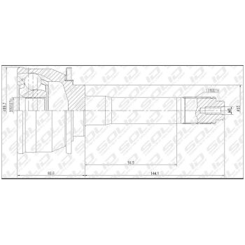 SOLID CV JOINT OUTER (CVIZ1003)