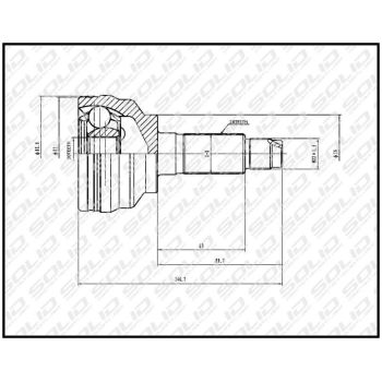SOLID CV JOINT OUTER (CVMZ1050)