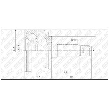 SOLID CV JOINT OUTER (CVHO1051)
