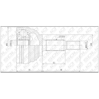 SOLID CV JOINT OUTER (CVRN1052)