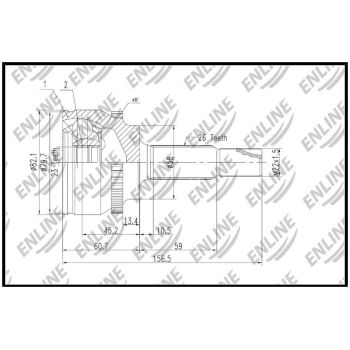 ENLINE CV JOINT OUTER (CVTO1053AZZ)