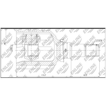 ENLINE CV JOINT INNER (CVTO5009ZZ)