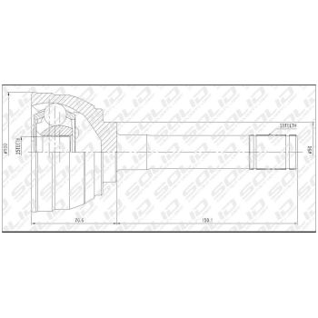 SOLID CV JOINT OUTER (CVNI1077)