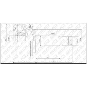 SOLID CV JOINT OUTER (CVTO1081)