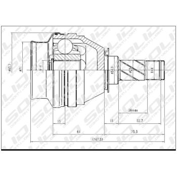SOLID CV JOINT INNER (CVOP5032)
