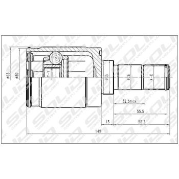 SOLID CV JOINT INNER (CVHO5099)